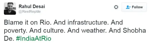 शोभा डे के लेख पर प्रतिक्रिया