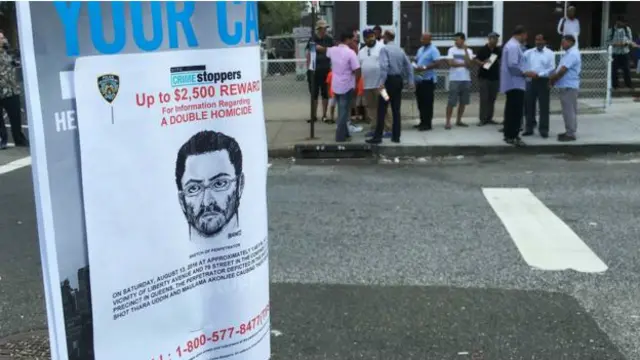 Kepolisian New York merilis sketsa tersangka pelaku penembakan.