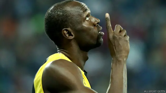 بولټ په تیرو اتو کلونو کې د ۲۰۱۱ کال د نړیوالو اتلولیو له سیالیو پرته چې په پیلولو(سټارټ) کې د تیروتنې له مخې لری کړی شو د نړۍ د سل مترو ټولې نړیوالې لوبې یې ګتلې ده.