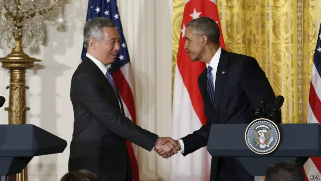 李显龙与奥巴马会面