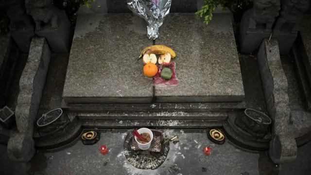 上海一個墳場的墓碑