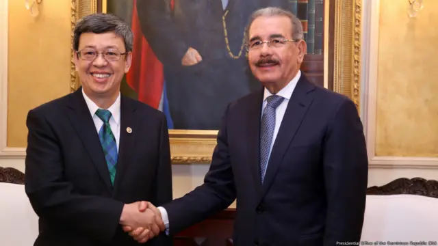 台湾副总统陈建仁与多米尼加总统达尼洛‧梅迪纳总统