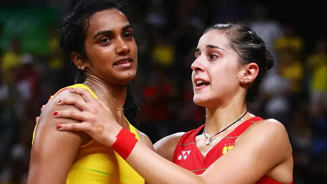  سپین کی عالمی چیمپیئن کیرولینا مرین نے پی وی سندھو کو 19-21، 21-12، 21-15 سے شکست دی