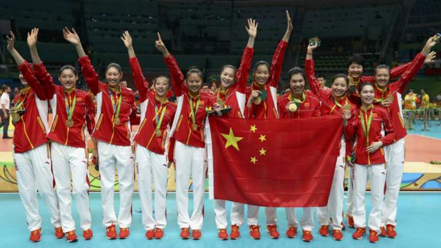 中國女排里約奧運會奪金牌。