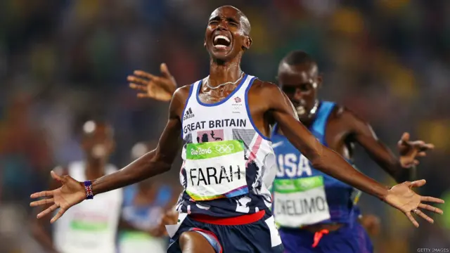 د بريتانيا محمد فرح د نارينه وو د ۵۰۰۰ متره واټن ځعاسته کې د سرو زرو مډال وګاټه