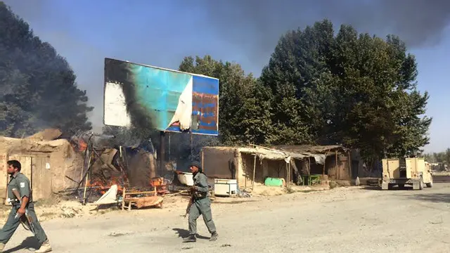 دفتر مطبوعاتی والی تخار می گوید این عکس پس از کنترل دوباره شهر خواجه غار گرفته شده