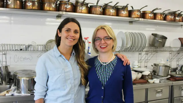 Ольга Геркулес та Світлана Пиркало після кулінарного майстер-класу 