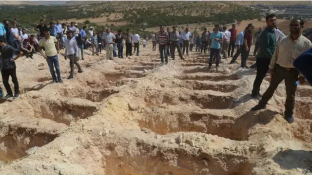 遇难者将被埋葬在这里。