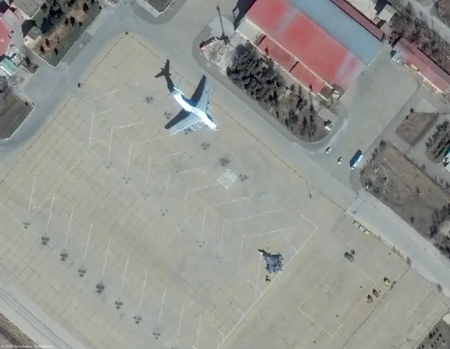 تصویر ماهواره‌ای از تپولف روسیه در پایگاه نوژه