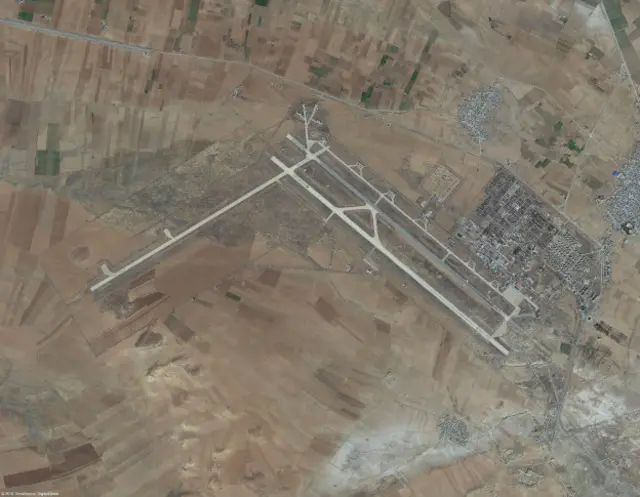 تصویر ماهواره‌ای از پایگاه نوژه