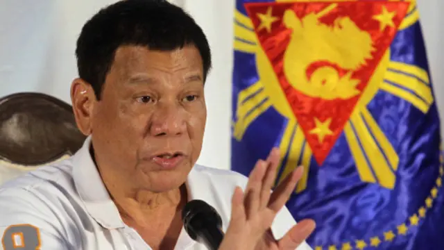 Ông Duterte có lúc dọa là Philippines sẽ rút khỏi LHQ, tuy sau đó nói rằng ông chỉ đùa
