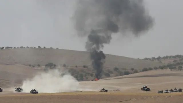 قوات تركية دخلت جرابلس تحت غطاء جوي أمريكي