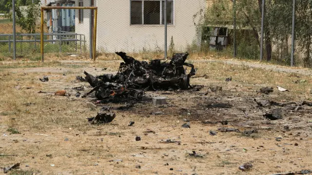 تصویر خودروی بمب گذاری شده