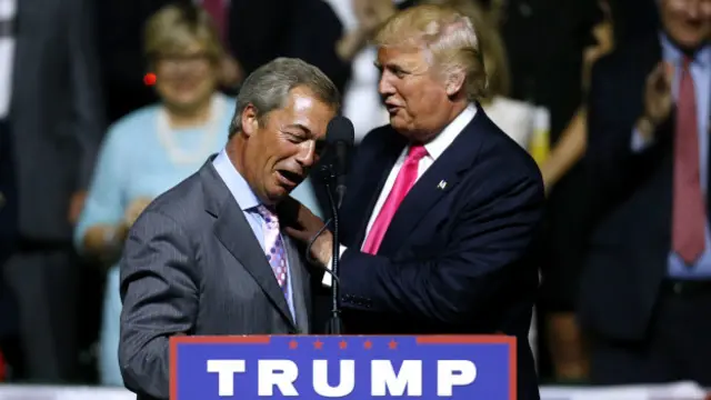 نائجل فراج امریکی ریاست مسی سپی میں جیکسن کے مقام پر 15 ہزار کے قریب رپبلکن حامیوں سے خطاب کر رہے تھے