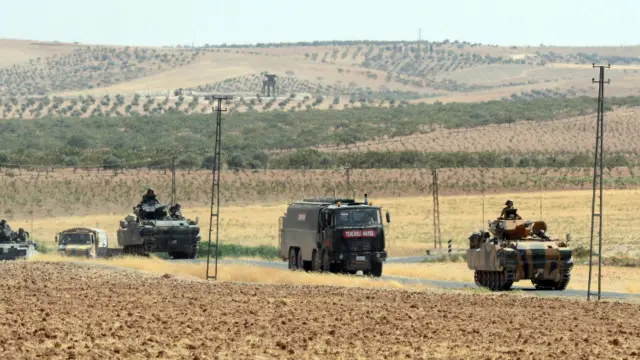 نیروهای ارتش ترکیه هفته پیش برای کمک به بیرون راندن داعش از جرابلس از مرز سوریه گذشتند
