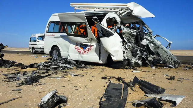 بلغ عدد حوادث السير في مصر 14500 حادث في 2015