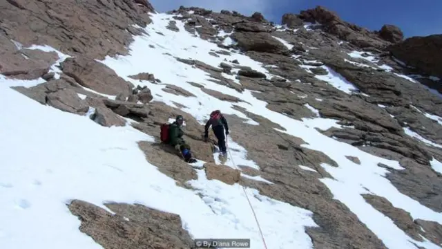 虽然年届 60 岁，肯特依然坚持不懈地勇攀高峰（图片来源：By Diana Rowe)