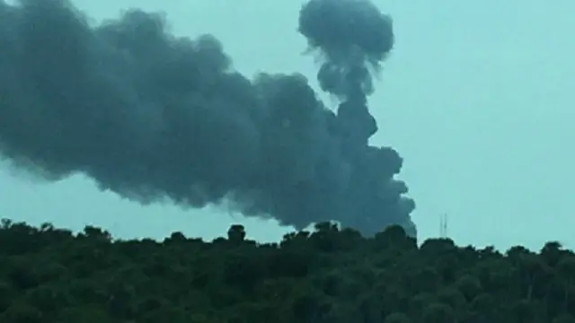 أدت قوة الانفجار إلى إهتزاز مبان تبعد أميالا