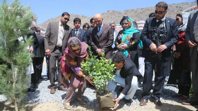 بانوی اول افغانستان نیز در این مراسم حضور داشت