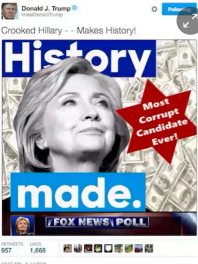 طرح جنجالی کلینتون و ستاره شش‌پر اول روی 8chan منتشر شده بود