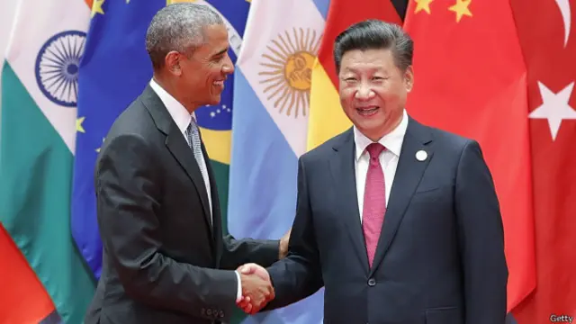 चीनी राष्ट्रपति शी जिनपिंग से मिलने पहुंचे बराक ओबामा 