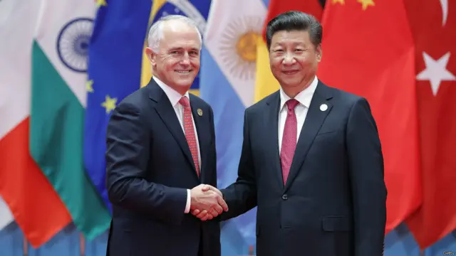 澳大利亚总理特恩布尔与中国国家主席习近平