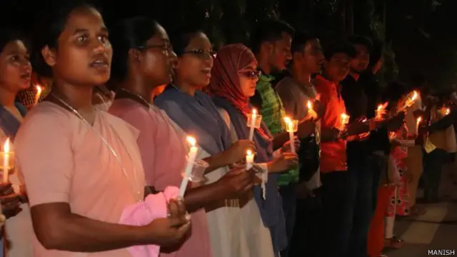 बलात्कार के ख़िलाफ़ बिहार में कैंडल मार्च