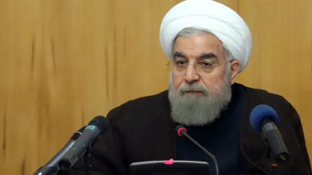 حسن روحانی در جلسه هیئت دولت ایران سخنرانی کرده است