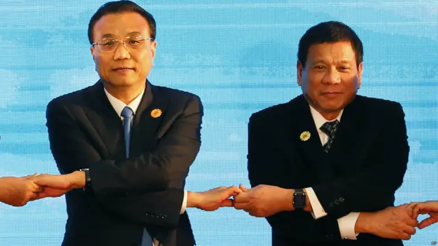 中国总理李克强和菲律宾总统杜特尔特