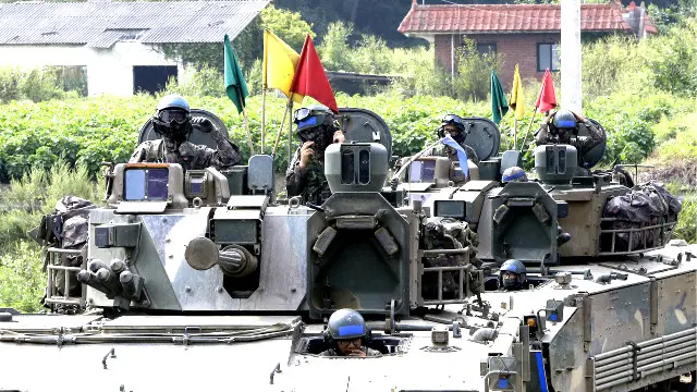 Militer Korsel bersiaga dekat perbatasan Korut sejak Perang Korea pada era 1950-an. 