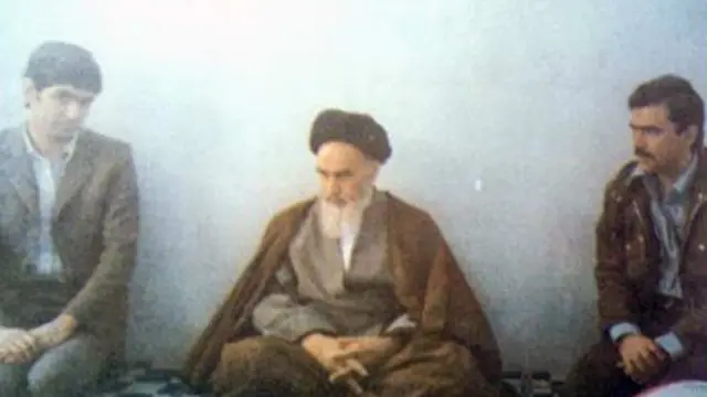 موسی خیابانی و مسعود رجوی در ملاقات با روح الله خمینی