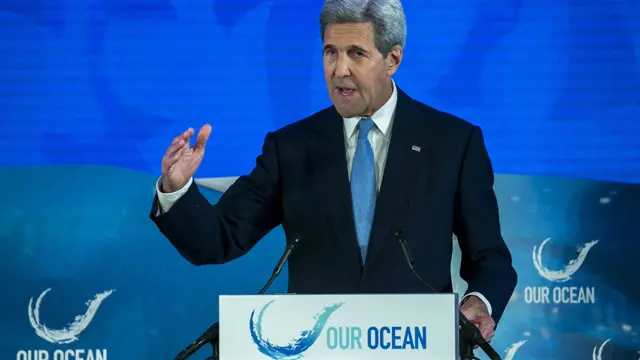 أكد كيري على اهمية سلامة المحيطات وعافيتها بالنسبة للامن الوطني والاستقرار العالمي