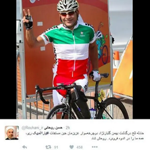 حسن روحانی، رئیس جمهوری ایران مرگ آقای گلبارنژاد را تسلیت گفته است