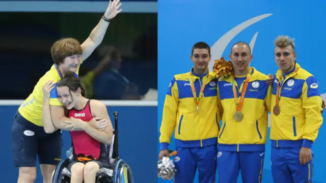 Більше половини медалей збірної вибороли плавці - 25 золотих, 24 срібних та 25 бронзових.
Єлизавета Мерешко здобула чотири золоті медалі – у плаванні вільним стилем 50 м, 100 м, 400 м та брасом на 100 м, а також одну бронзу.
Максим Крипак (ліворуч) виграв п’ять золотих (одна з них у командній естафеті) та три срібні медалі. Денис Дубров (у центрі) – виборов три золота, три срібла та дві бронзи. Для Дмитра Ванженка (праворуч) - це була єдина медаль у Ріо.
Троє українців - на подіумі після 200 м комплексним стилем.
