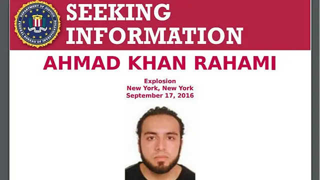 Cục Điều tra Liên bang Hoa Kỳ (FBI) cảnh báo rằng Ahmad Khan Rahami có thể có vũ trang và là đối tượng nguy hiểm
