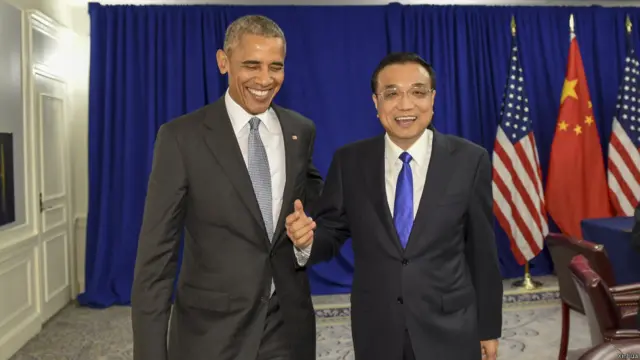 美国总统奥巴马星期一(9月19日)与中国总理李克强举行了双边会谈