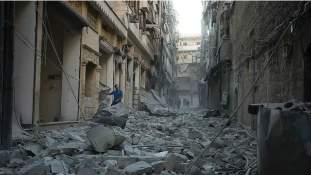 Nhiều phần của thành phố Aleppo đã bị phá hủy sau nhiều năm giao tranh
