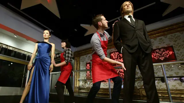 brad pitt, angelina jolie, madame tussaud