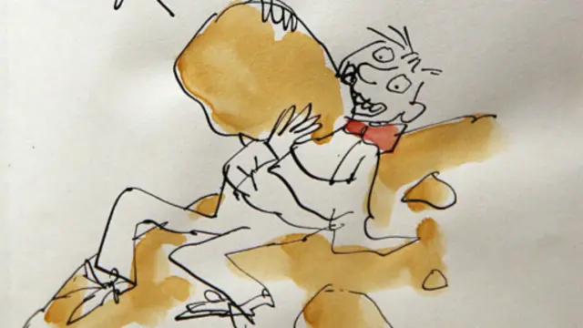 罗尔德·达尔（Roal Dahl）《查理和巧克力工厂》，昆丁·布雷克（Quentin Blake）的改编插画（图片来源：Getty Images)