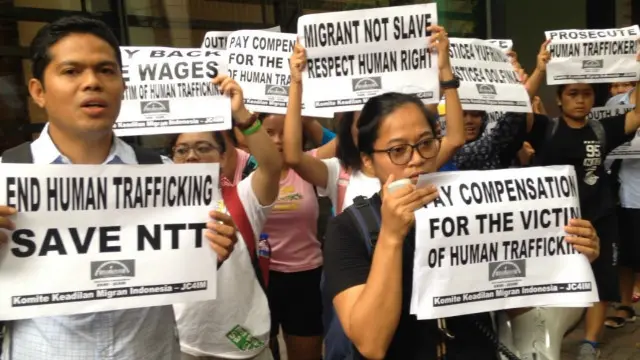 protes migran di Hong Kong