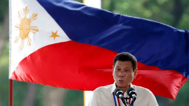 菲律宾总统杜特尔特在演讲