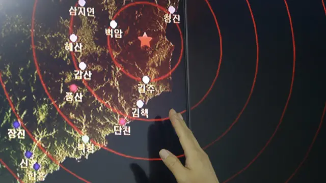 韓國探測到朝鮮地震信號的圖表