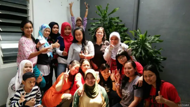 Ludiah dan teman-teman dari SPRT Sapulidi.