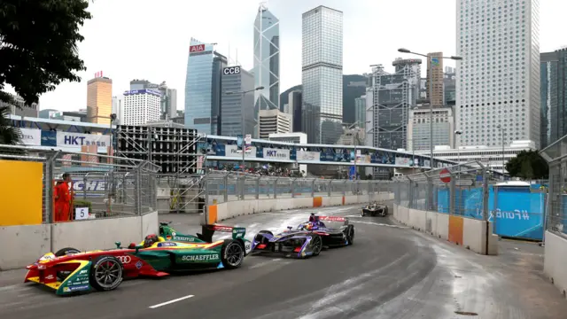 香港电动方程式赛车比赛进行中(8/10/2016)