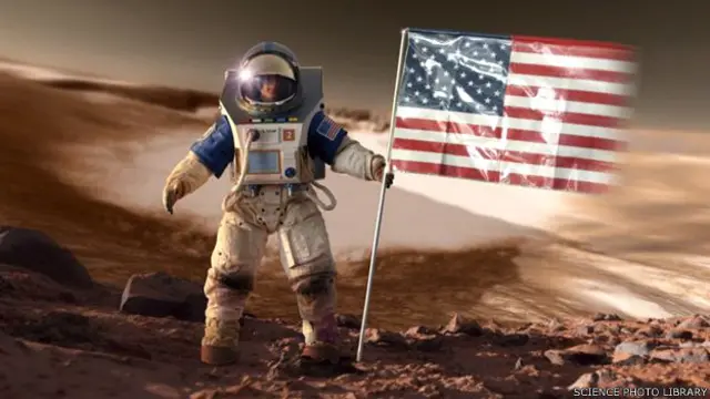 太空人在火星設計圖畫