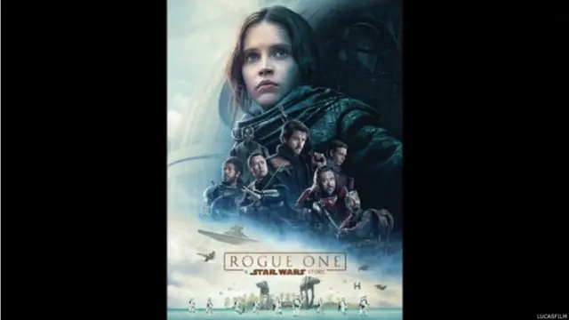 Sebuah poster promosi film baru berjudul Rogue One: A Star Wars Story dikeluarkan menjelang rilis film trailer baru yang dibintangi Felicity Jones dan akan ditayangkan di bioskop-bioskop pada bulan Desember 2016.