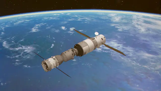 神舟十一号与天宫二号对接模拟图