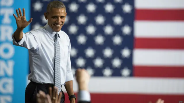 美國總統奧巴馬在俄亥俄州的集會上對特朗普進行了抨擊。