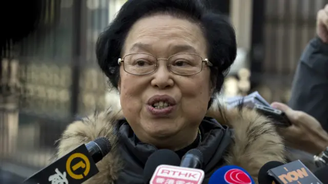 谭惠珠在北京向香港记者讲话（5/11/2016）