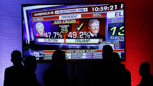 Флоридадагы жыйынтыктар көрсөтүлүп жаткан учур.